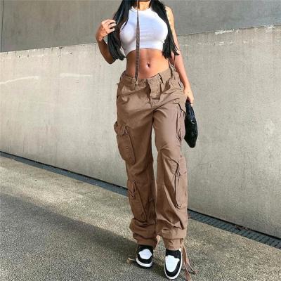 China X0485-2022 New Arrivals Summer Breathable Coveralls For Woman Cargo Joggers Pants 6 Pocket Cargo Pants for sale