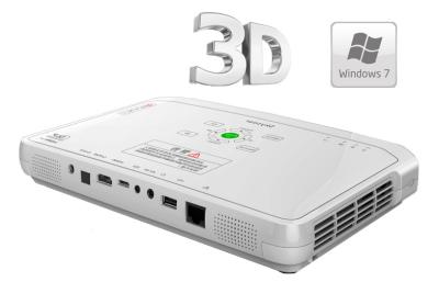 中国 携帯用 VGA 3D DLP プロジェクター無線ネットワーク プロジェクター間隔 0.52-5.2m 販売のため