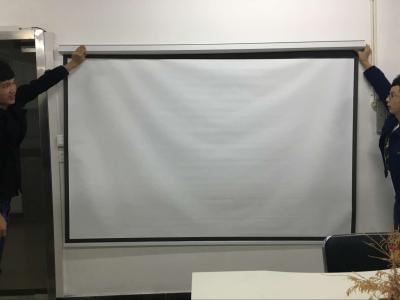 China Business Stage Manual Projection Screen White Portable Rear Projection Screens for sale