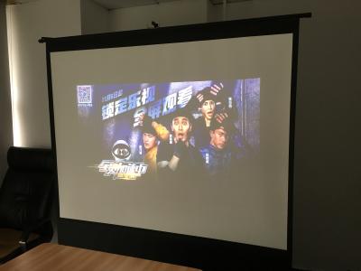 China Home Wide Cinema 16/9 Video Pull Down Projection Screen Matte White for sale