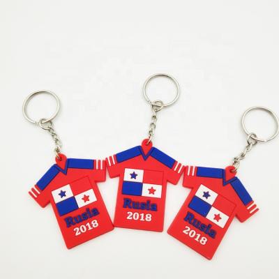 China PVC+metal 2D Keychain Beian Good Quality PVC Soft Key Holder Team Uniform PVC Material Eco-friendly Key Chain for sale