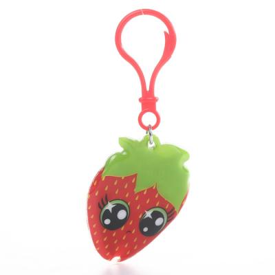 China PVC+Pearl cotton+light circuit +plastic hook personalized custom type pvc keychains embossed cute fruit printing custom 3d keychains for sale