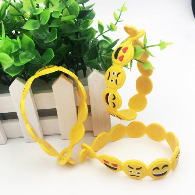 China New Arrival Cute Custom Beian PVC Charm Silicone Wristband Soft Rubber Wristband for sale