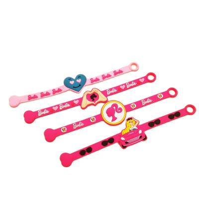 China Custom Cartoon Toy Beian Customize Cute PVC Bracelet Rubber Wristbands for sale