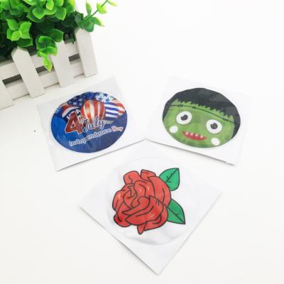 China Flashing Light Printed High Quality Non-Toxic PVC+ Halloween and Christmas Sticker Badges Light Up Toys for sale