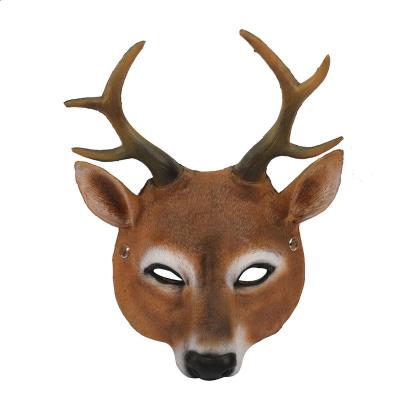 China PU Animal Masks Makeup Costumes Props Halloween Christmas Party Deer Masks Wholesale for sale