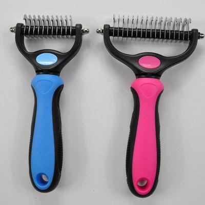 China Viable Wholesale Pet Comb Manufacturer Automatic Hair Clearing Comb Dog and Cat Automatic Knot Opening Needle Comb Pet Products for sale