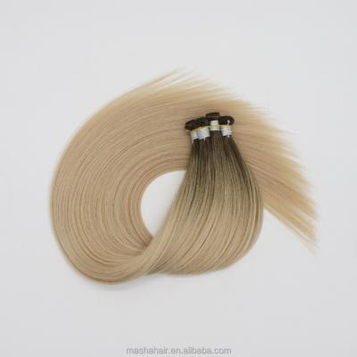 China 100% Remy Hair Ombre Color Cuticle Aligned Curly Hand Tied Hair Extension Weft Indian for sale