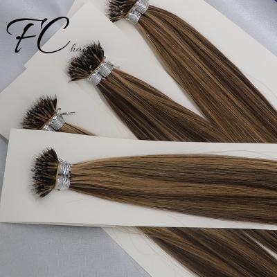 China 100% Russian Virgin Hair Ring Human Hair Nano Extensions for sale