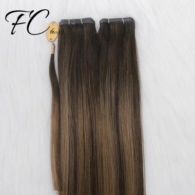 China Invisible Double Drawn Virgin Hair 100% Remy Hair Extensions Seamless Weft Flat 100% Weft Hair for sale