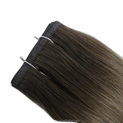 China Highlight Silky Straight Color Wave Flat Weft Sew In Hair Extensions Bead Flat Weft for sale