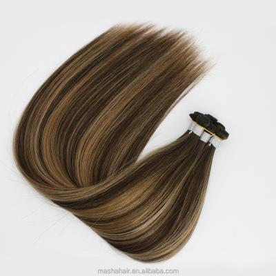 China Remy Hair Weft Handtied Weft Extensions 100% Cuticle Aligned Human Hair for sale