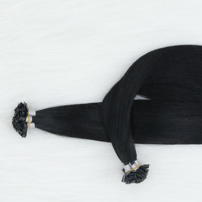 China 100% Black Remy Virgin Hair 0.8grams 1grams Hair Color Flat Tip Hair Extensions For Salon for sale