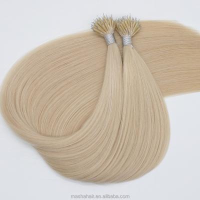 China Hair 100% Cuticle Aligned Double Pulled Wholesale No Tangle No Tip Shedding Nano Hair Extensiones for sale