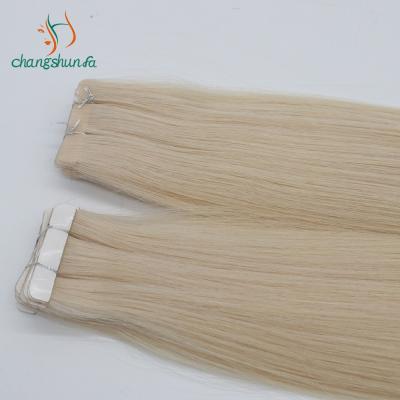 China 100% Human Hair Natural Russian Remy Full Cuticle Super Double Drawn Tape In Hair Extensions for sale