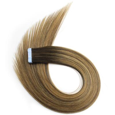 China 100% Hair Ombre Color Cuticle Aligned Brazilian Virgin Hair Wholesale Tape Hair Extension for sale