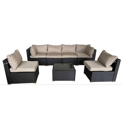 China Modern Luxury Rattan Outdoor Sofas Furniture Classic Rattan Sectional Sofa Set Furniture Indoor Outdoor Sofa For Garden for sale