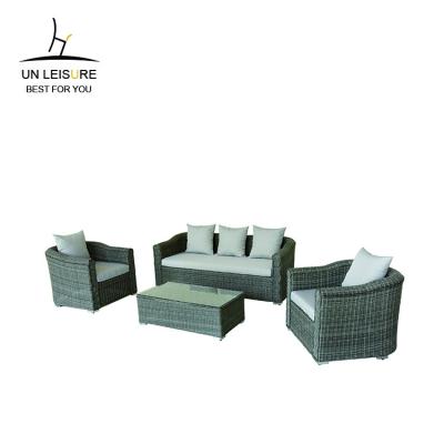 China LIGHT GRAY Garden sofa RATTAN SOFA GARDEN SET for sale