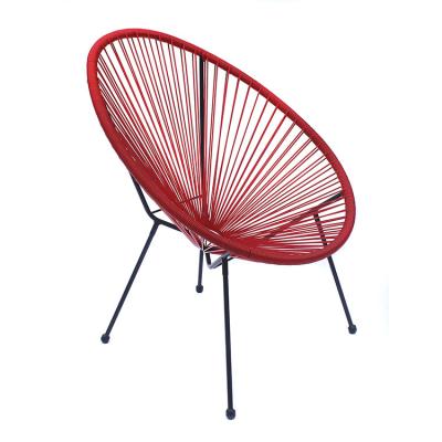 China Modern Wholesale Colorful Acapulco Chair Rattan String Chair Outdoor Dining Set for sale