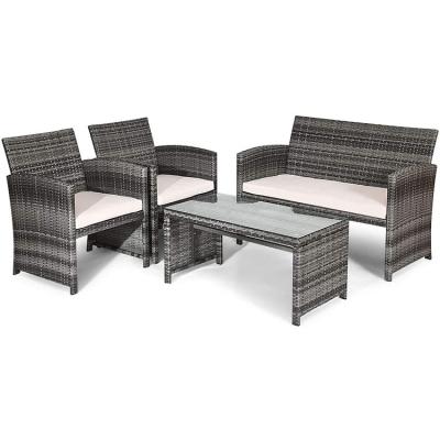 China 4Pcs Modern Rattan Garden Furniture China Online Sale Outdoor Furniture for sale