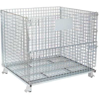 China Galvanized Heavy Duty Storage Wire Mesh Container For Wire Spools 50x50mm for sale