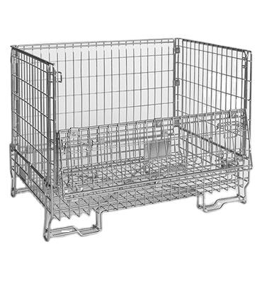 China Galvanized Collapsible Metal Storage Cage 100x45 mm for sale