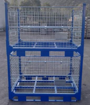 China Material Handling Heavy Duty Folding Mesh Cage Full Size for sale