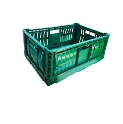 China Custom Plastic Folding Storage Crate Folding Kitchen Vegetable Storage Stacking Basket for sale