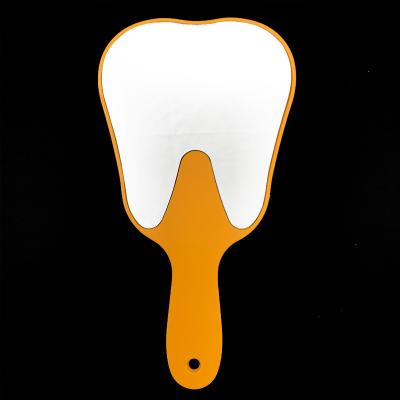 China Dental factory direct sales CE certification plastic mouth mirror with tooth shape plastic handles for sale