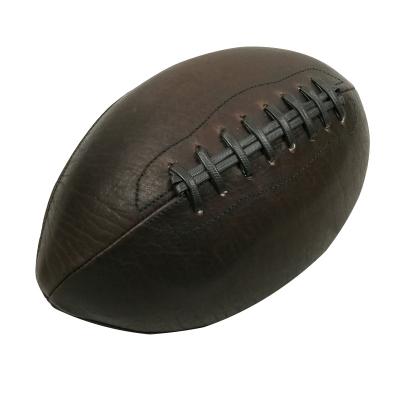 China American Football Training Soft Touch Adult Genuine Leather 4 Panels Machine Stitched American Football for sale