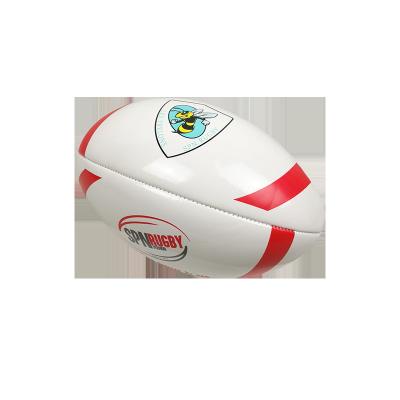 China Factory Training Supply Customized Promotional Size 2 Rugby Ball Custom Printed PU Leather Rugby for sale