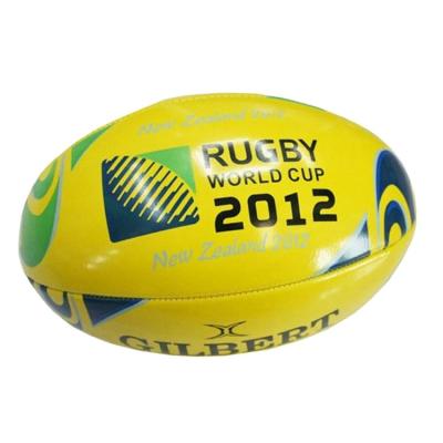 China Custom Printed Soccer Traning Logo Official Size Rugby Football Machine Stitched PU Glossy Rugby Ball for sale