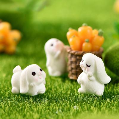 China Europe Little Rabbit For Home Ornament Moss Terrarium Figurines Potted Resin Miniature Craft Mystery Box Garden Statue Decor for sale