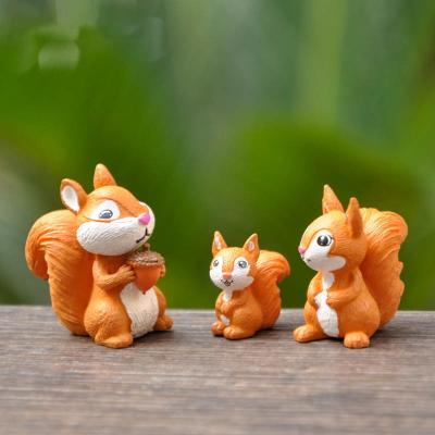 China Europe PVC Squirrel For Mystery Box Fairy Garden Miniature Craft Cartoon Figures Decor Car Accessories 3D Plastic Dolls 3000 Styles for sale