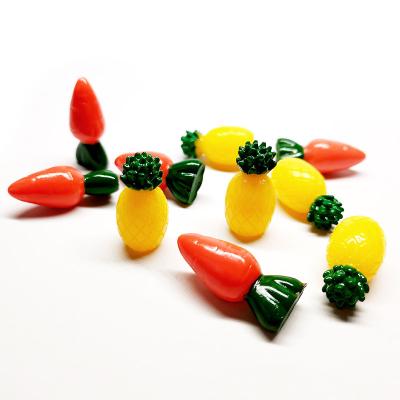 China China 10 Pack Miniature Artificial Carrot/Pineapple 3D Resin Craft Food Fruit Decorative Garden Ornament, Decoration Toy Accessory for sale