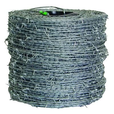 China Protective Construction Twisted Barbed Wire 50kg Galvanized Barbed Wire Double Strand Razor Barbed Wire Fence for sale