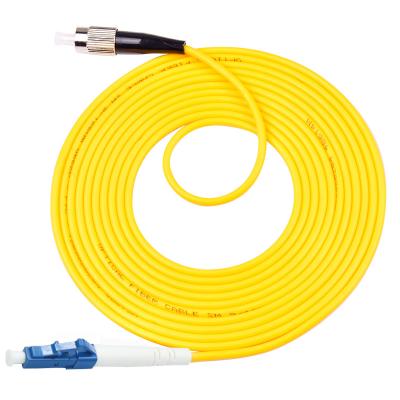 China Simplex mode fiber optic patch cord cable 2.0mm or 3.0mm fiber optic jumper cable LC/UPC-FC/UPC FTTH LC/UPC-FC/UPC for sale