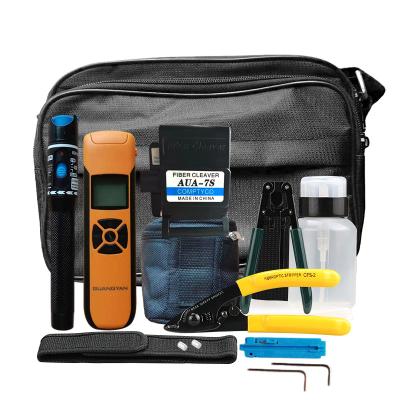 China FTTH FTTX FTTH Fiber Optic Tool Kit With Fiber Optic Cleaver -70~+3dBm Power Meter Fault Visual Marker 5km for sale