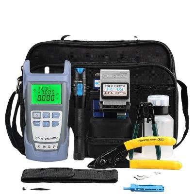 China FTTH FTTH Fiber Optic Tool Kit With Fiber Optic Cleaver -70~+10dBm Power Meter Visual Fault Locator 5km for sale