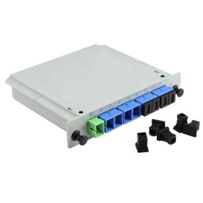 China Planar Type SC UPC Fiber Optic Box 1X8 Splitter PLC Fiber Optic Splitter FTTH Waveguide FTTH Waveguide Box for sale