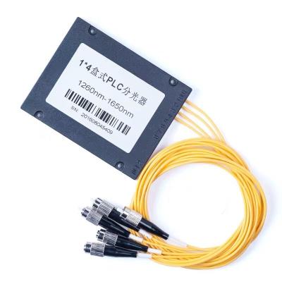 China Hot Selling FTTH Project FTTH Single Mode FC/UPC 1x4 Fiber Optic ABS Splitter for sale