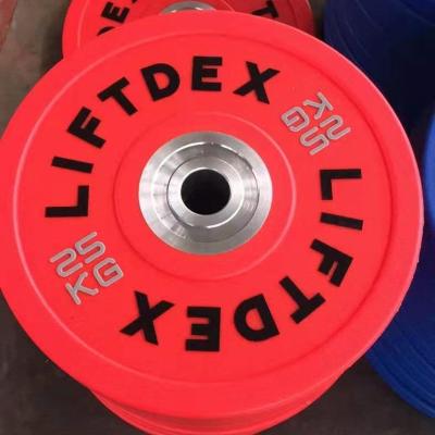 China Iron& gym weight free strength rubber coated weights rubber coated plates for sale