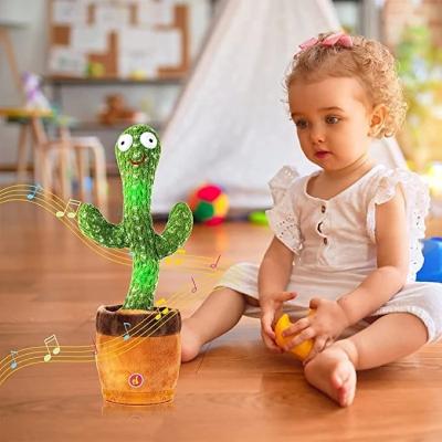 China Plush Eco-friendly Material Electronic Toys Twisting Singing Dancer Talking Novelty Funny Music Luminescent Dancing Cactus Toys for sale