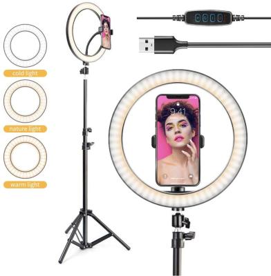 China Adjustable shine beauty phone lamp for all smartphone live video makeup light lamp fill luz light stand led selfie tiktok ring light for sale