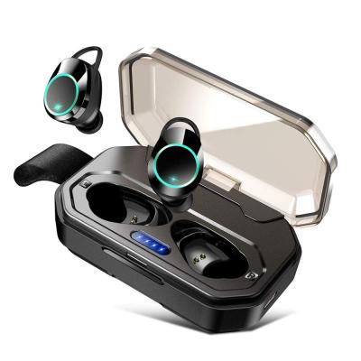 China Comfortable Tooth Wearable Earphone V5.0 Blue Wireless Earbuds / Noise-cancelling X6 Pro TWS Genuine Waterproof With 3000mah Power Bank for sale