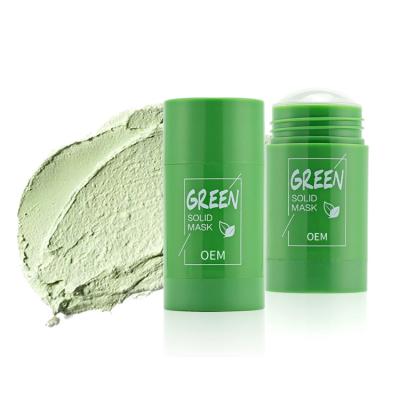 China Wholesale Korean Skin Care Moisturizer Private Label Mud Mask Beauty Cleansing Green Facial Acne Remove Stick Clay Musk Green Tea Mask for sale