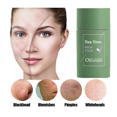 China Natural Organic Face Cleansing Clay Mask Stick Eggplant Solid Mud Green Tea Cleansing Moisturizer Private Label Facial Massager Skin Care for sale