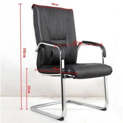 China (Size)Adjustable Black Computer Chair Family Meeting Office Leather Chair Back Chair for sale