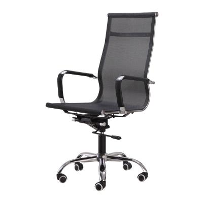 China Adjustable Comfortable Mesh Computer Chair High Back (Height) Breathable Meeting Chair On Wheels for sale