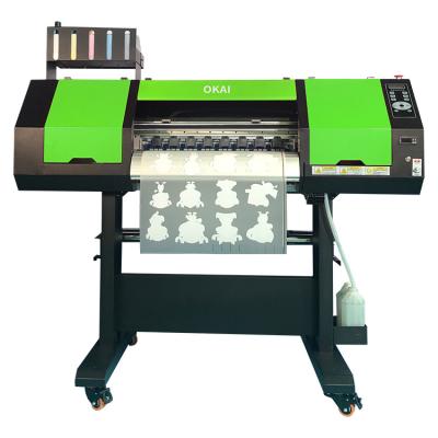 China Garment Shops CMYK W T-shirt  pet film printer transfer printer i3200/4720 printhead 60cm dtf t shirt printer with powder shaking machine for sale